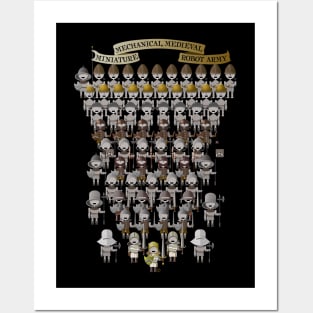 Miniature Mechanical,Medieval Robot Army Posters and Art